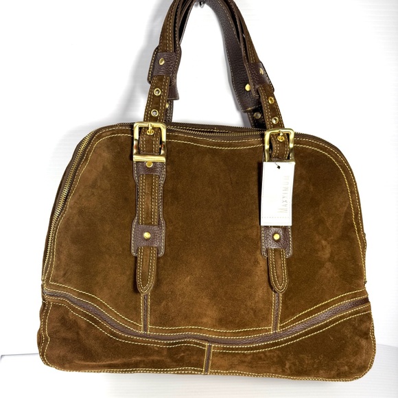 Maxximum Handbags - Brown Suede Maxximum Purse Large NWT